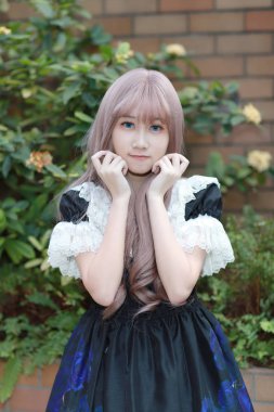 olay Japon animasyon poz bir Cosplayer