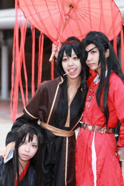 olay Japon animasyon poz bir Cosplayer