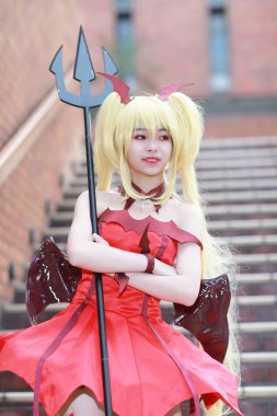 olay Japon animasyon poz bir Cosplayer