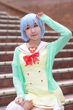 olay Japon animasyon poz bir Cosplayer