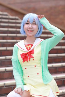 olay Japon animasyon poz bir Cosplayer
