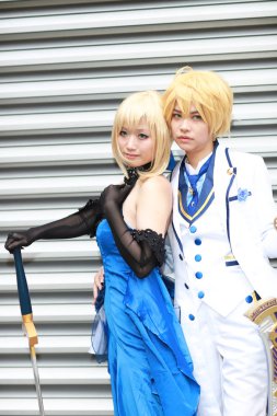 olay Japon animasyon poz bir Cosplayer