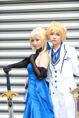 olay Japon animasyon poz bir Cosplayer