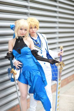 olay Japon animasyon poz bir Cosplayer