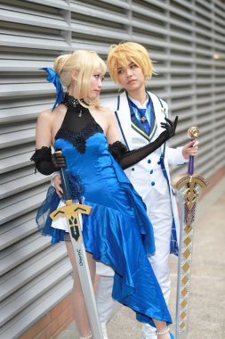 olay Japon animasyon poz bir Cosplayer