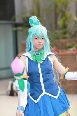 olay Japon animasyon poz bir Cosplayer