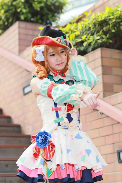 Olay Japon Animasyon Poz Bir Cosplayer — Stok fotoğraf