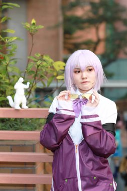 olay Japon animasyon poz bir Cosplayer