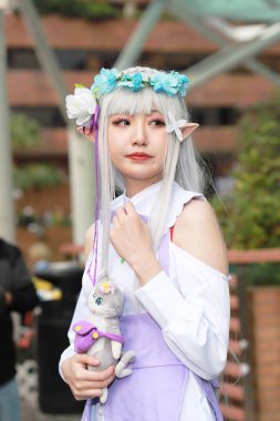olay Japon animasyon poz bir Cosplayer