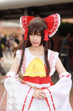 olay Japon animasyon poz bir Cosplayer