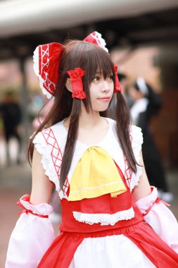 olay Japon animasyon poz bir Cosplayer