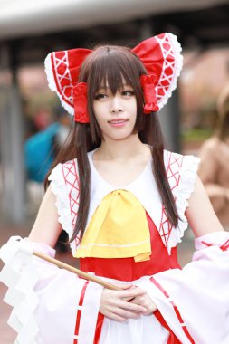olay Japon animasyon poz bir Cosplayer
