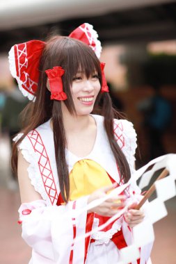 olay Japon animasyon poz bir Cosplayer