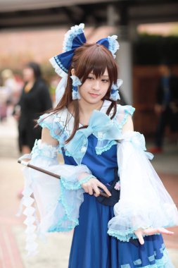 olay Japon animasyon poz bir Cosplayer