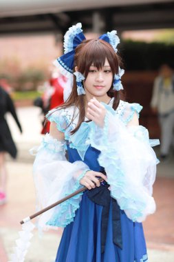 olay Japon animasyon poz bir Cosplayer