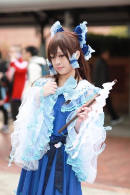 olay Japon animasyon poz bir Cosplayer