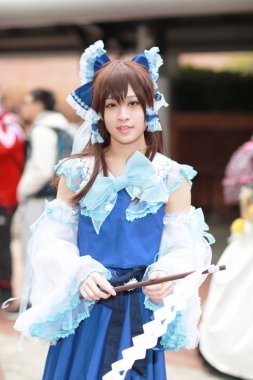 olay Japon animasyon poz bir Cosplayer