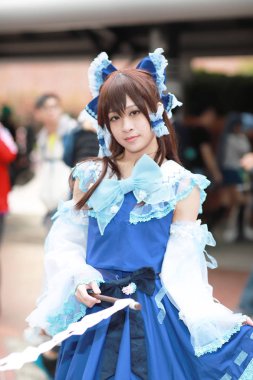 olay Japon animasyon poz bir Cosplayer