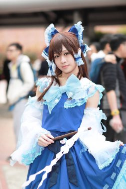 olay Japon animasyon poz bir Cosplayer