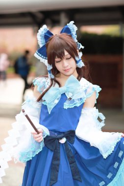 olay Japon animasyon poz bir Cosplayer