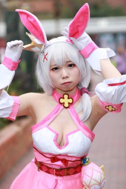 olay Japon animasyon poz bir Cosplayer