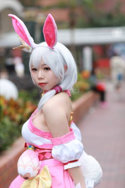 olay Japon animasyon poz bir Cosplayer