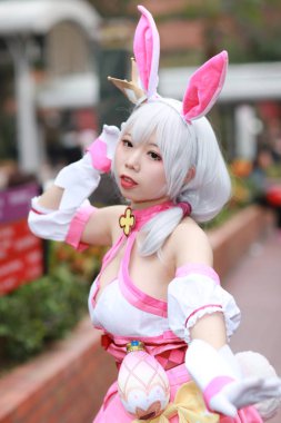 olay Japon animasyon poz bir Cosplayer