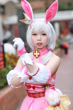 olay Japon animasyon poz bir Cosplayer