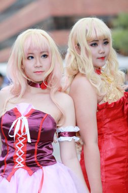 olay Japon animasyon poz bir Cosplayer