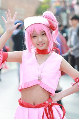 olay Japon animasyon poz bir Cosplayer