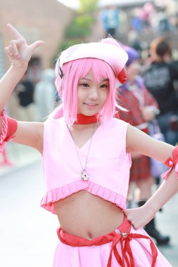 olay Japon animasyon poz bir Cosplayer