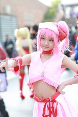 olay Japon animasyon poz bir Cosplayer