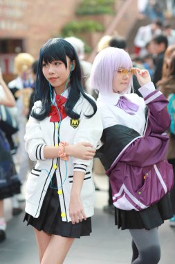 olay Japon animasyon poz bir Cosplayer