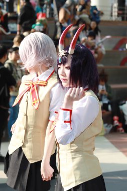 olay Japon animasyon poz bir Cosplayer