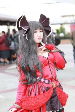 olay Japon animasyon poz bir Cosplayer