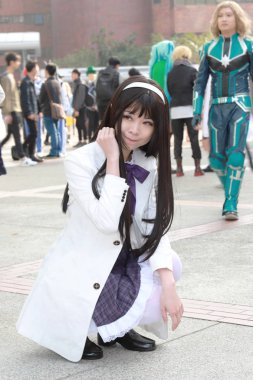 olay Japon animasyon poz bir Cosplayer