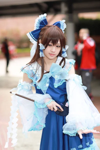 Cosplayer Posing Japanese Animation Event — Stok Foto