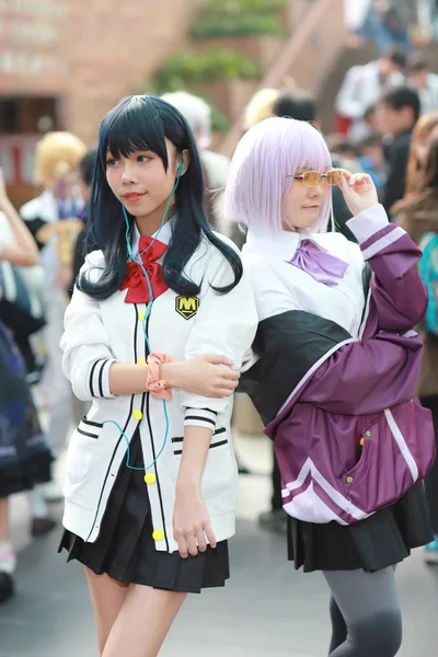 olay Japon animasyon poz bir Cosplayer