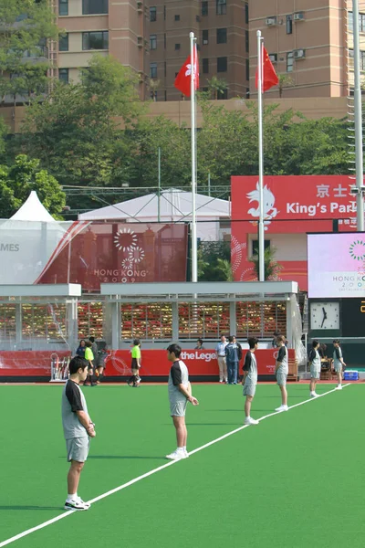 bir kadın hokey maçında Asya oyunu