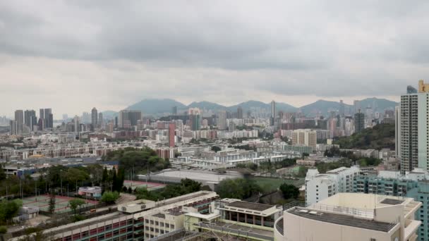 Střední Kowloon Pohled Poříčany — Stock video