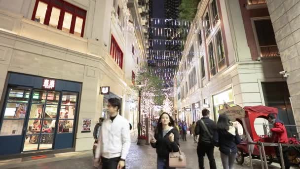 Decorations Streets Wan Chai — Stock Video