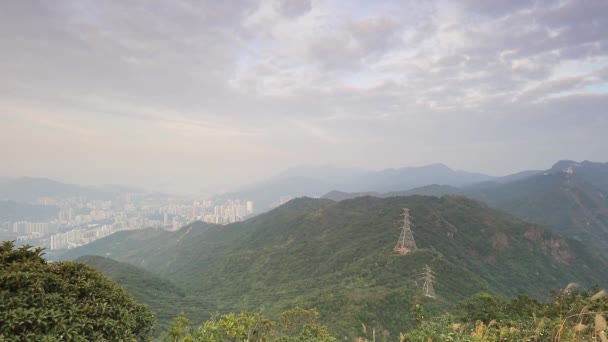 Het Midden Kowloon Dag Tijd — Stockvideo