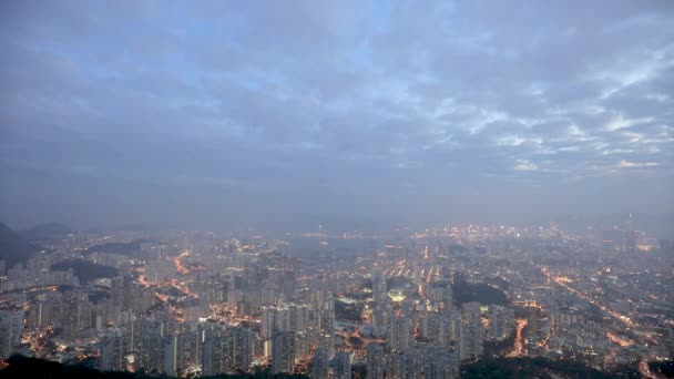 Tramonto Del Punto Vista Kowloon — Video Stock