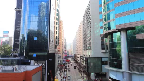 Vista Sobre Hong Kong Edificio Alto Tst — Vídeo de stock