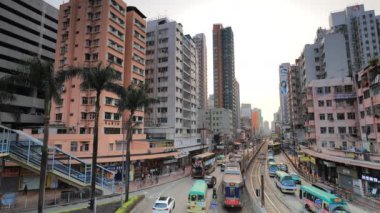  merkezi ilçe, Hong Kong, Çin çok yoğun yollar