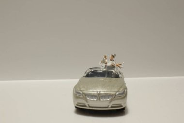  küçük bir rakam düğün araba ile