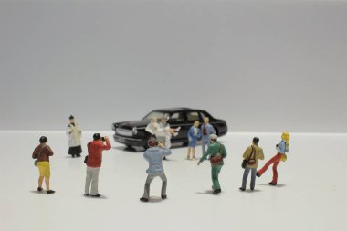  küçük bir rakam düğün araba ile