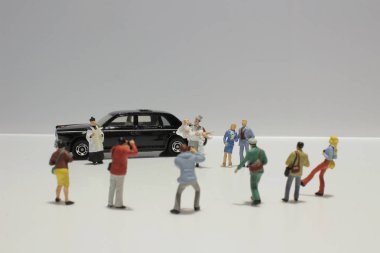  küçük bir rakam düğün araba ile