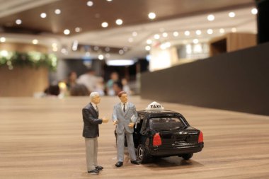 Japonya taksi ile küçük işletme figür