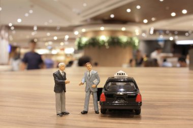 Japonya taksi ile küçük işletme figür